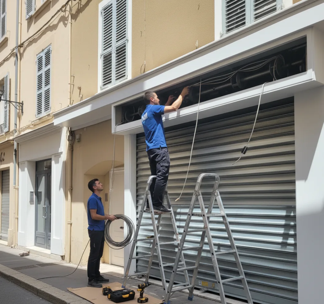 Motorisation de rideau metallique a Biarritz