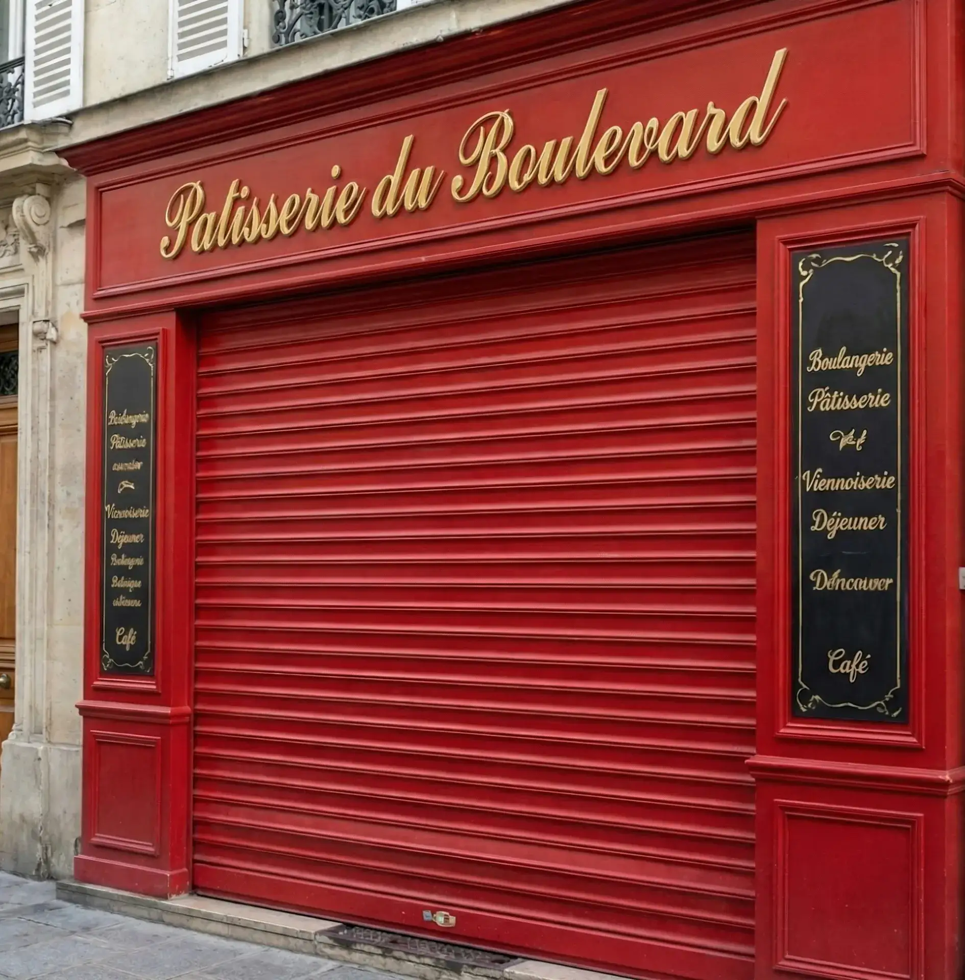 Rideau metallique lames pleines P90 boulangerie a Centre-ville, Biarritz